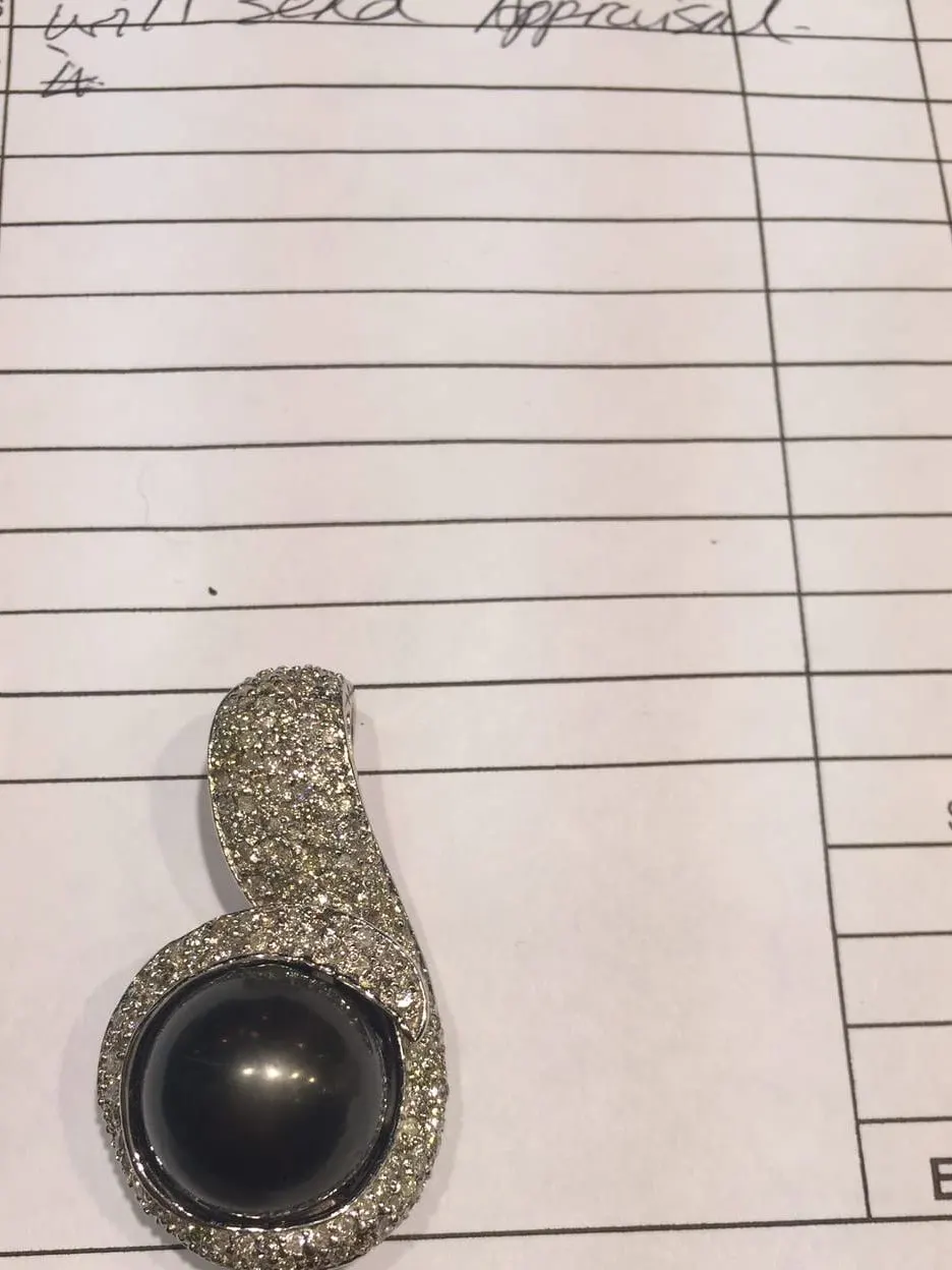 Black Star Sapphire Diamond Pave Ring