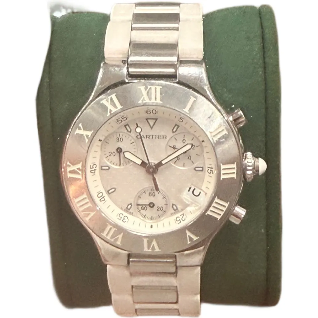 Cartier Chronoscaph 21 Stainless Steel Chronograph - Image 1