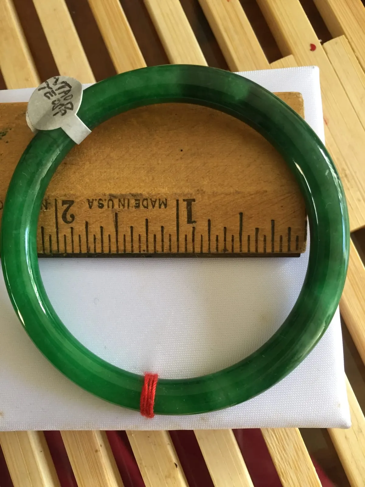Deep Imperial Green Jade Bangle