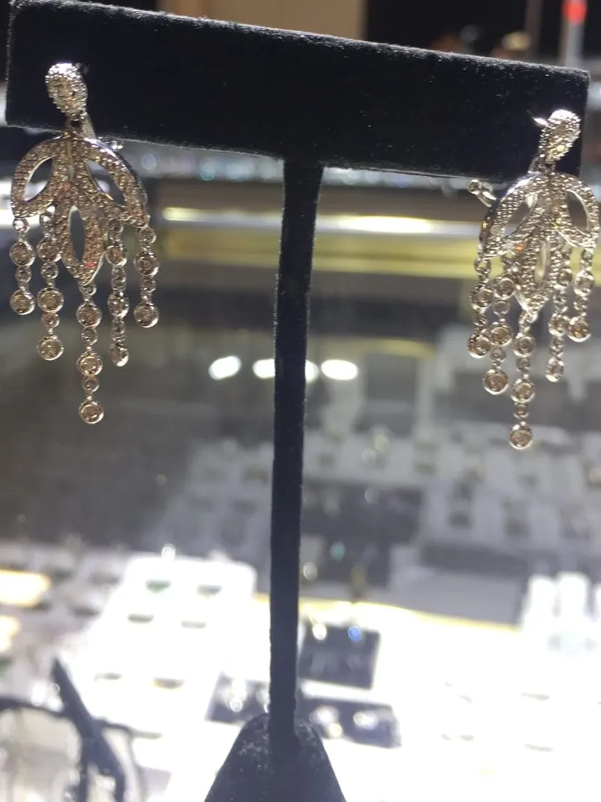 Diamond Chandelier Statement Earrings