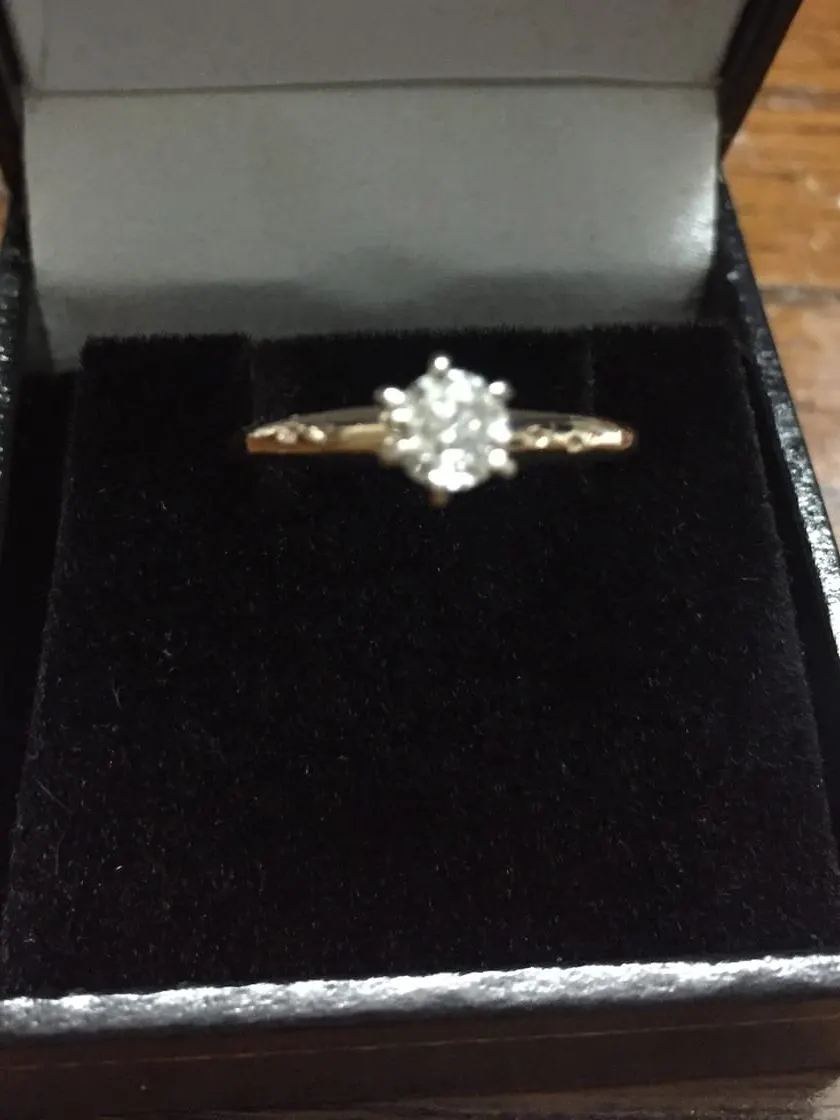 Diamond Cluster Ring — Dainty Gold