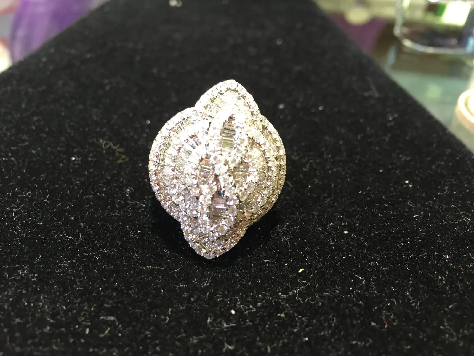 Diamond Marquise-Shape Cocktail Ring