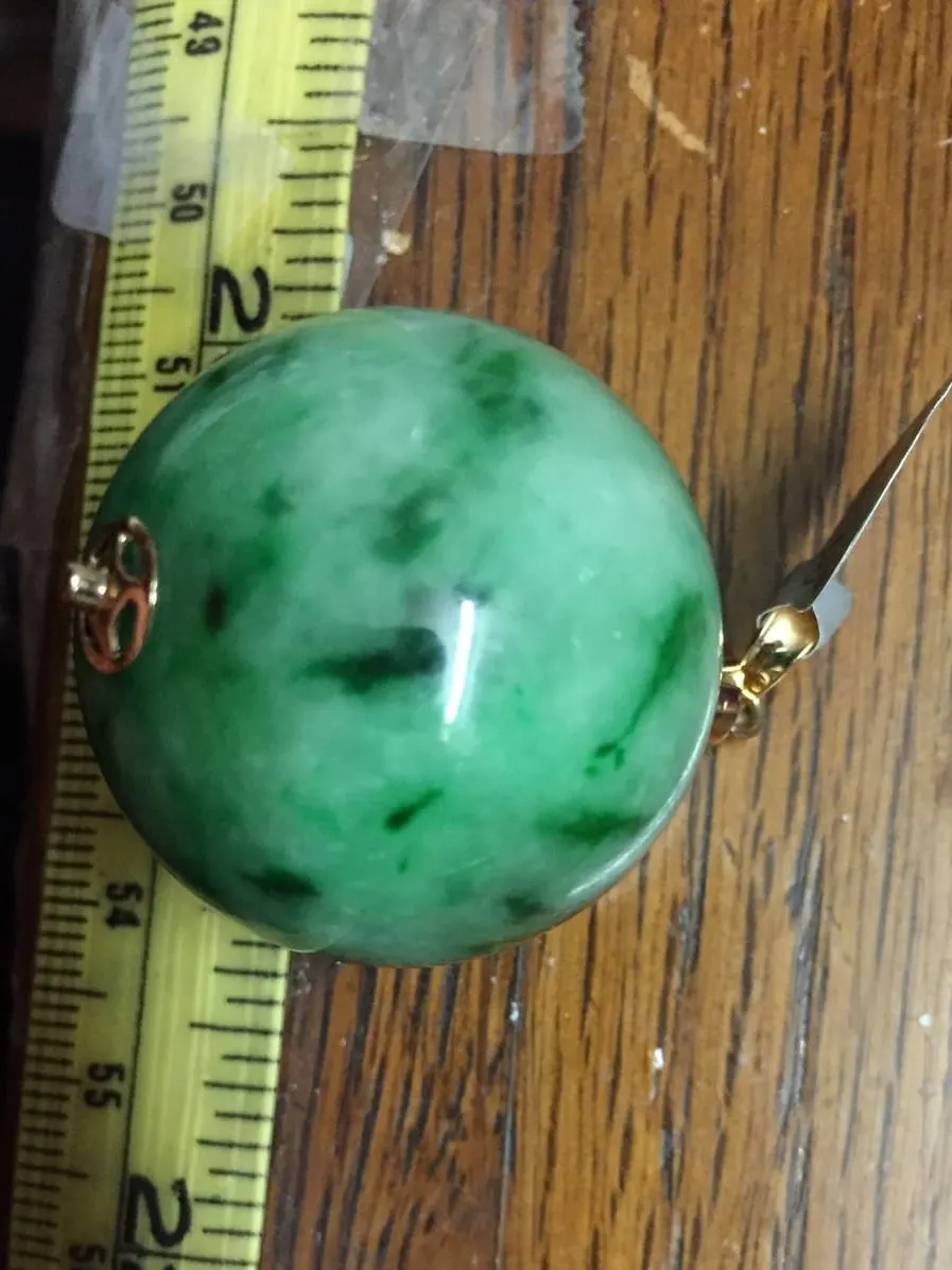 Large Jadeite Bead Pendant