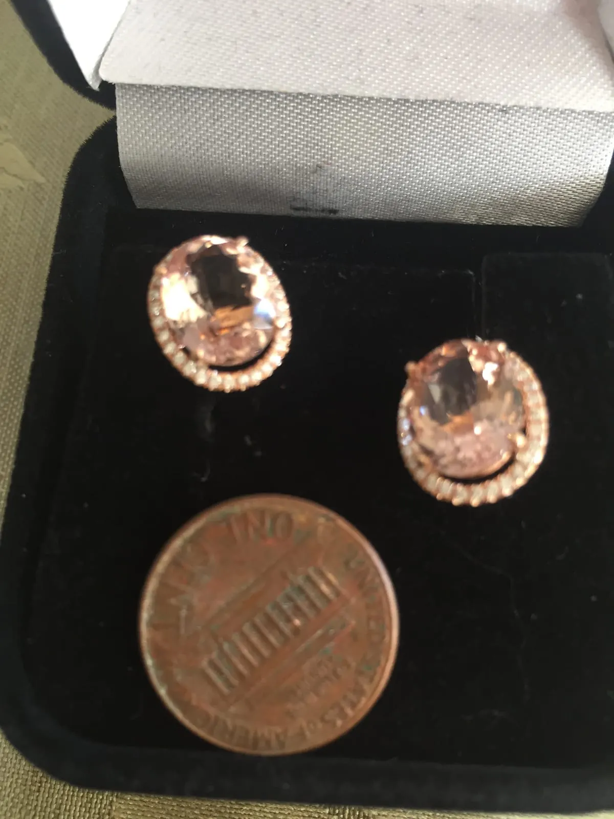 Morganite & Diamond Halo Stud Earrings