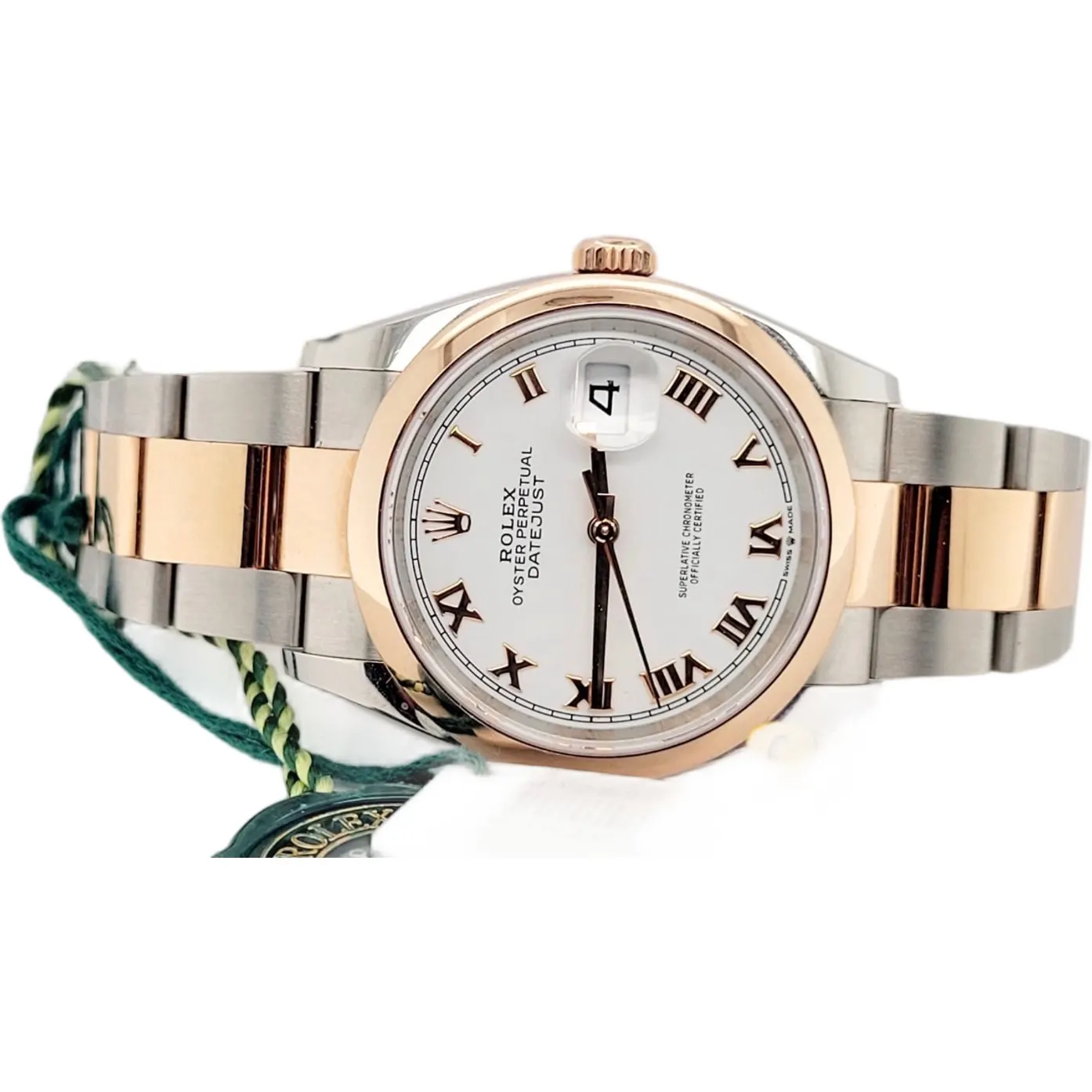 Rolex Datejust 36 Two-Tone Everose White Roman Dial - Image 1