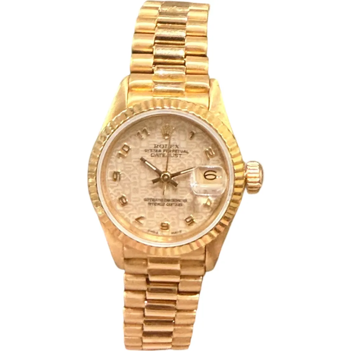 Rolex Lady-Datejust 26 18k Yellow Gold President Anniversary Dial - Image 1