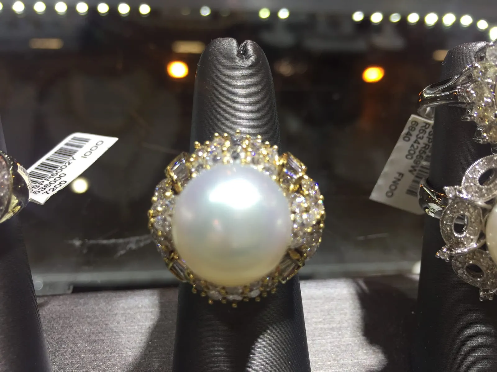 South Sea Pearl & Diamond Cocktail Ring — Two-Tone
