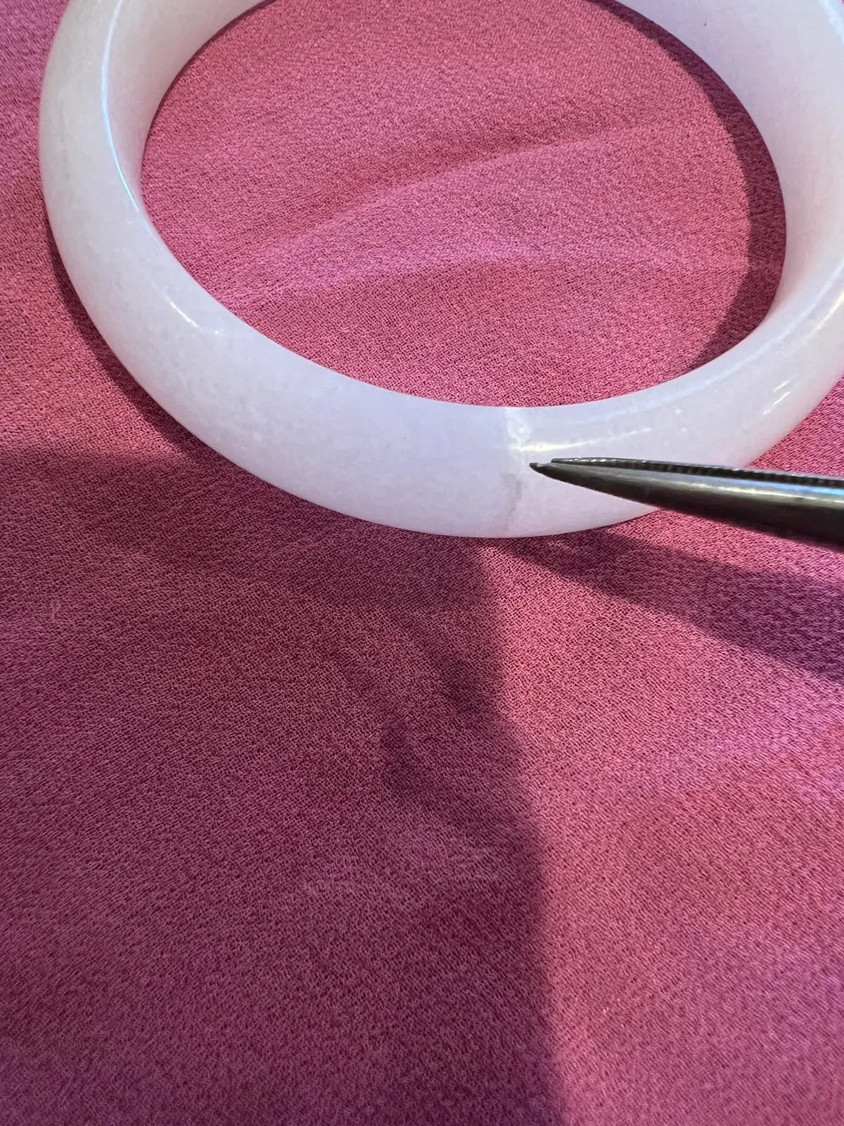 White Jade Bangle — Lavender Undertones